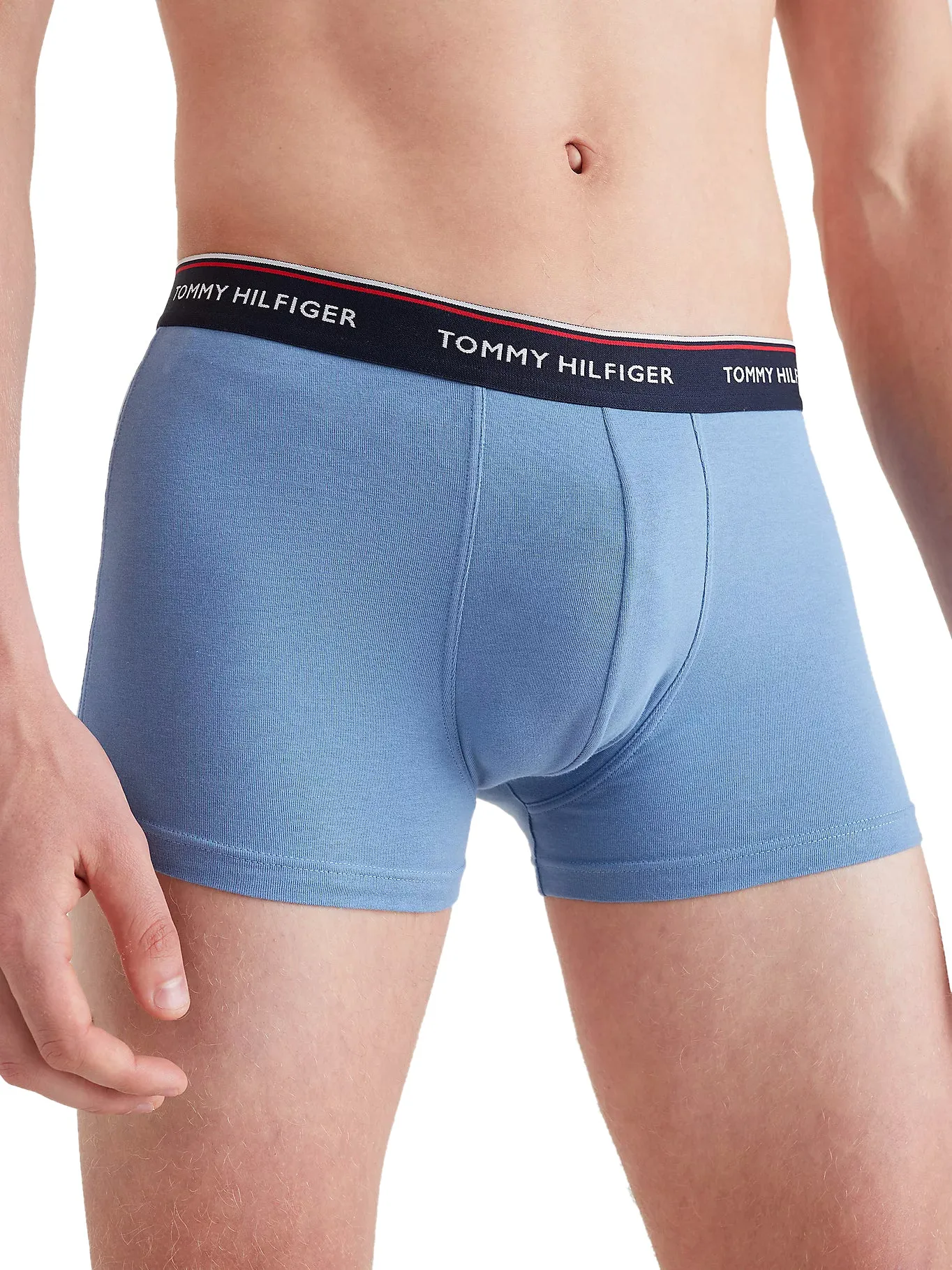 Tommy Hilfiger Mens Boxers/Trunks 'Premium Essentials Contrast Waistband' 3 Pack