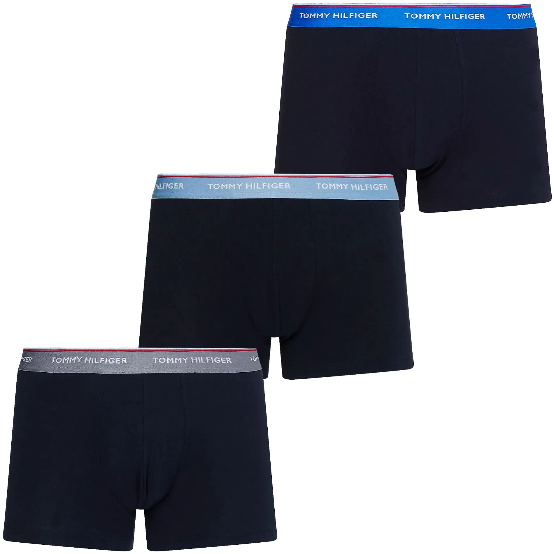 Tommy Hilfiger Mens Boxers/Trunks 'Premium Essentials Contrast Waistband' 3 Pack