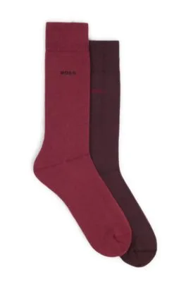 Two-pack of cotton-blend regular-length socks