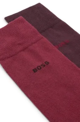 Two-pack of cotton-blend regular-length socks