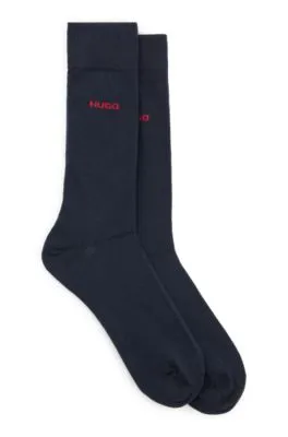 Two-pack of regular-length socks in stretch fabric