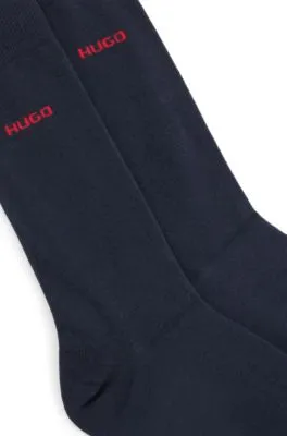 Two-pack of regular-length socks in stretch fabric