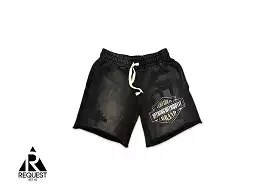 Vertabrae Double Emblem Shorts Black