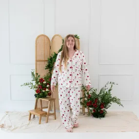 Women's Long Sleeve Pajama Set in Cloud Poppies