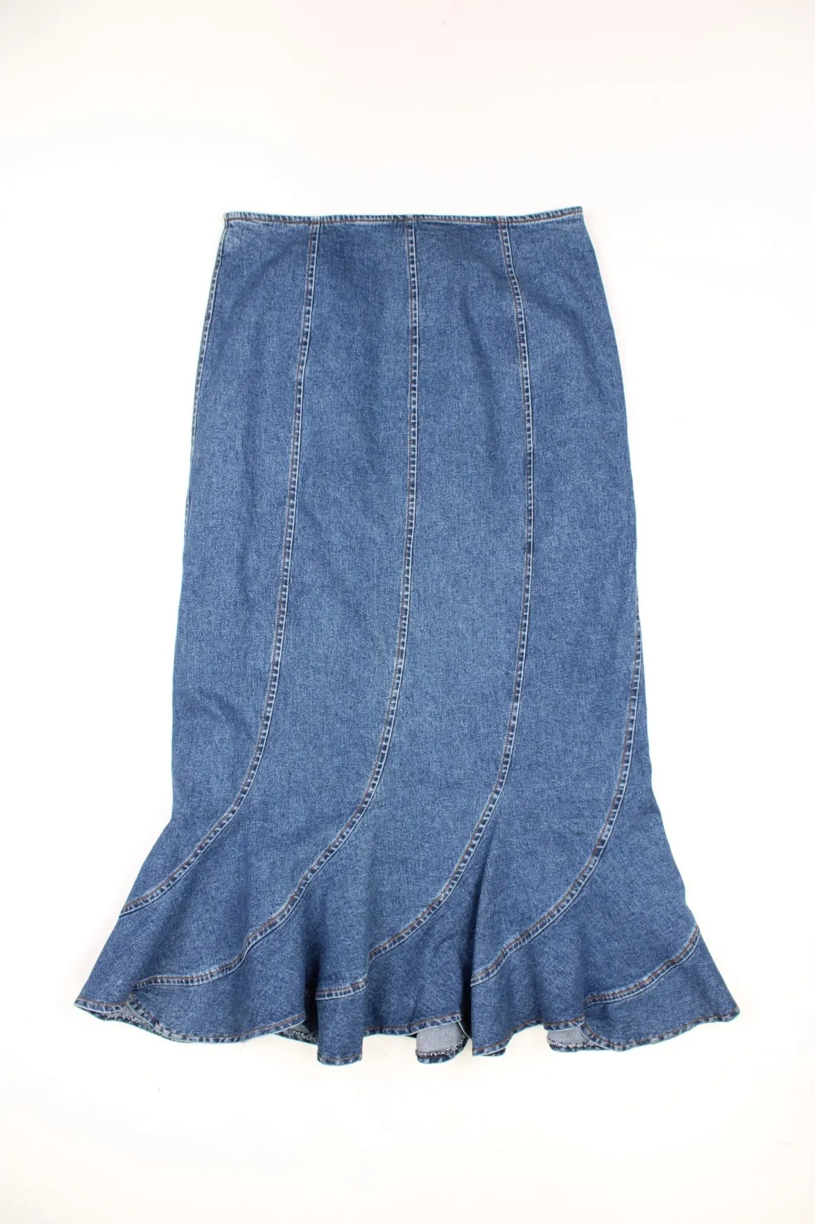 Y2K Denim Maxi Skirt