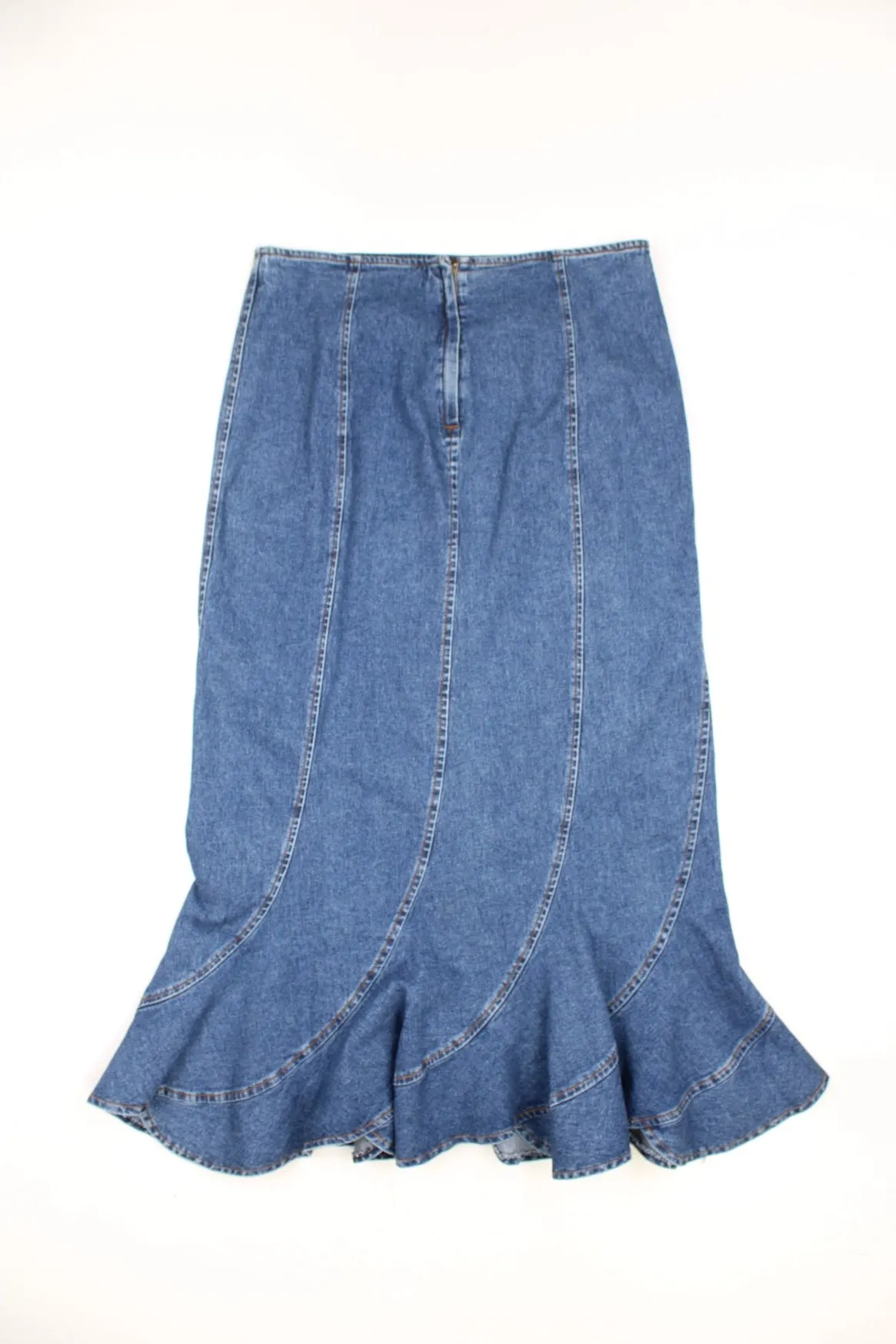 Y2K Denim Maxi Skirt