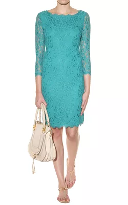 Zarita Lace Dress Teal